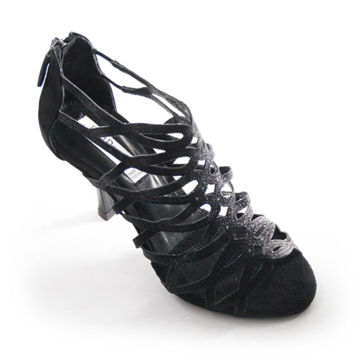 portdance-latin-pd803-pro-tanzschuhe-dark-tan-glitzer image 2