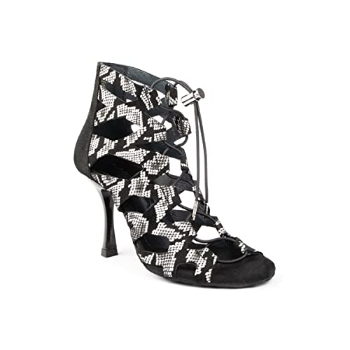 portdance-latin-pd804b-tanzschuhe-schwarz-wei-7-cm-flare image 5