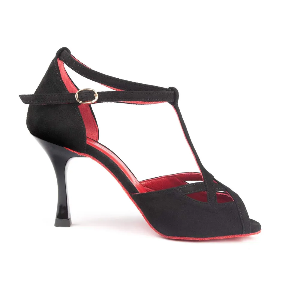 portdance-standard-pd505-damen-tanzschuhe-schwarz-rot-37-eu image 1