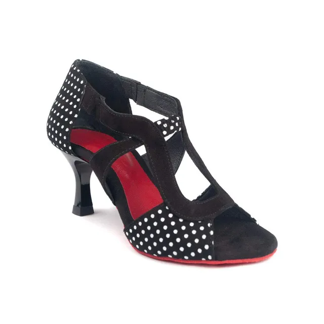 portdance-pd508-damen-tanzschuhe-schwarz-dots-5-cm image 1