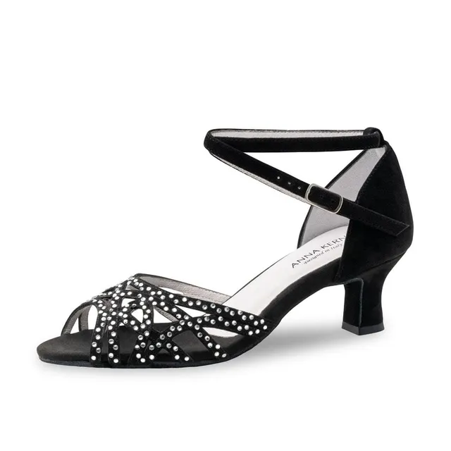 anna-kern-clemence-tanzschuh-schwarz-strass-5-cm-flare-absatz image 1