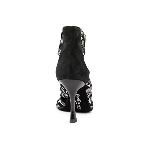portdance-latin-pd804b-tanzschuhe-schwarz-wei-7-cm-flare image 6