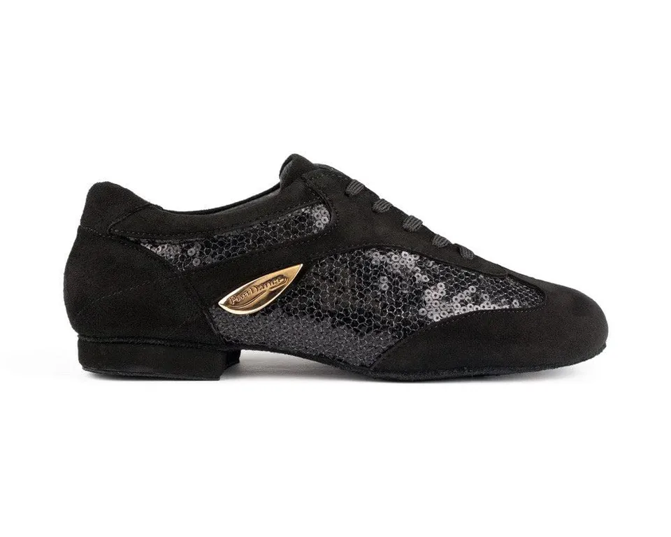 portdance-pd01-fashion-dance-sneaker-schwarz-mit-pailletten image 1