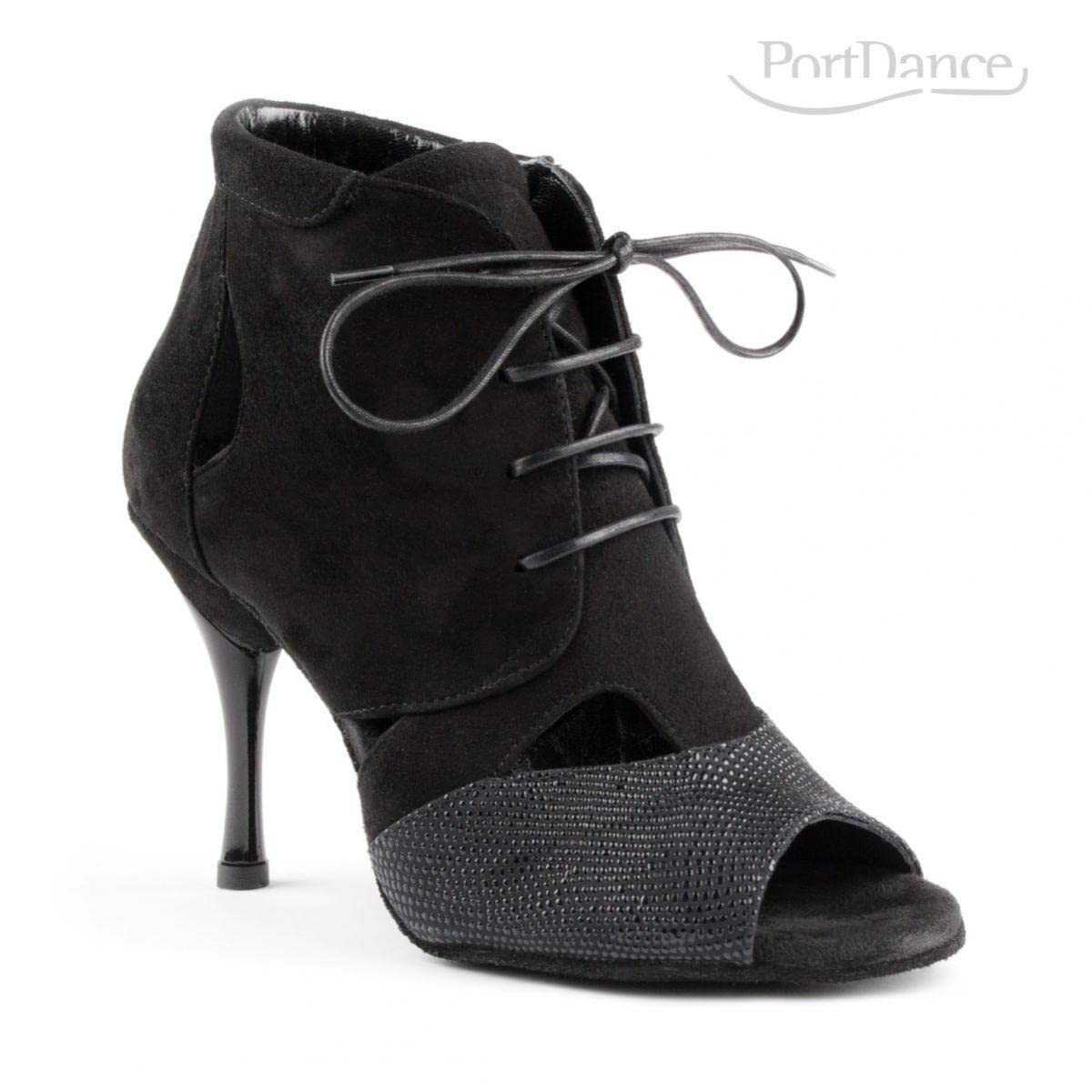portdance-latin-pd809-pro-latein-tanzschuhe-nubuk-schwarz-7-5-cm image 2