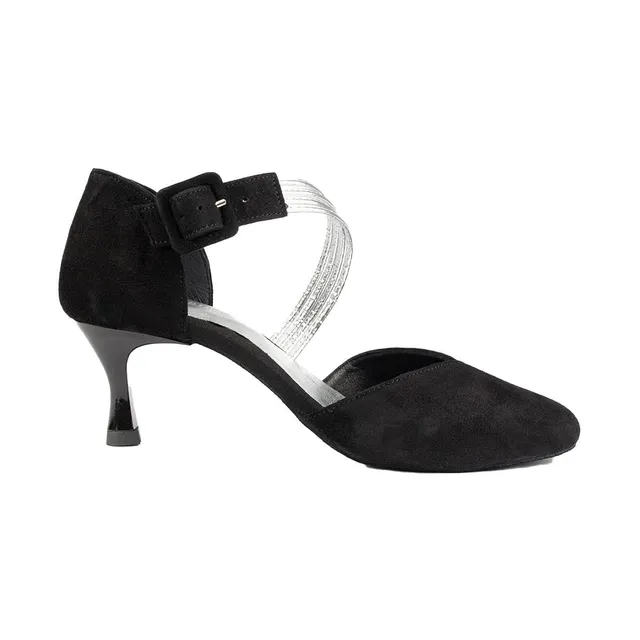 portdance-latin-pd126-tanzschuhe-nubuk-schwarz-5-cm-gr-37-5 image 1