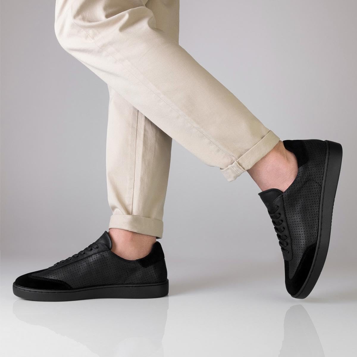 anna-kern-suny-7430-herren-tanzsneaker-schwarz-leder-pu-sohle image 3