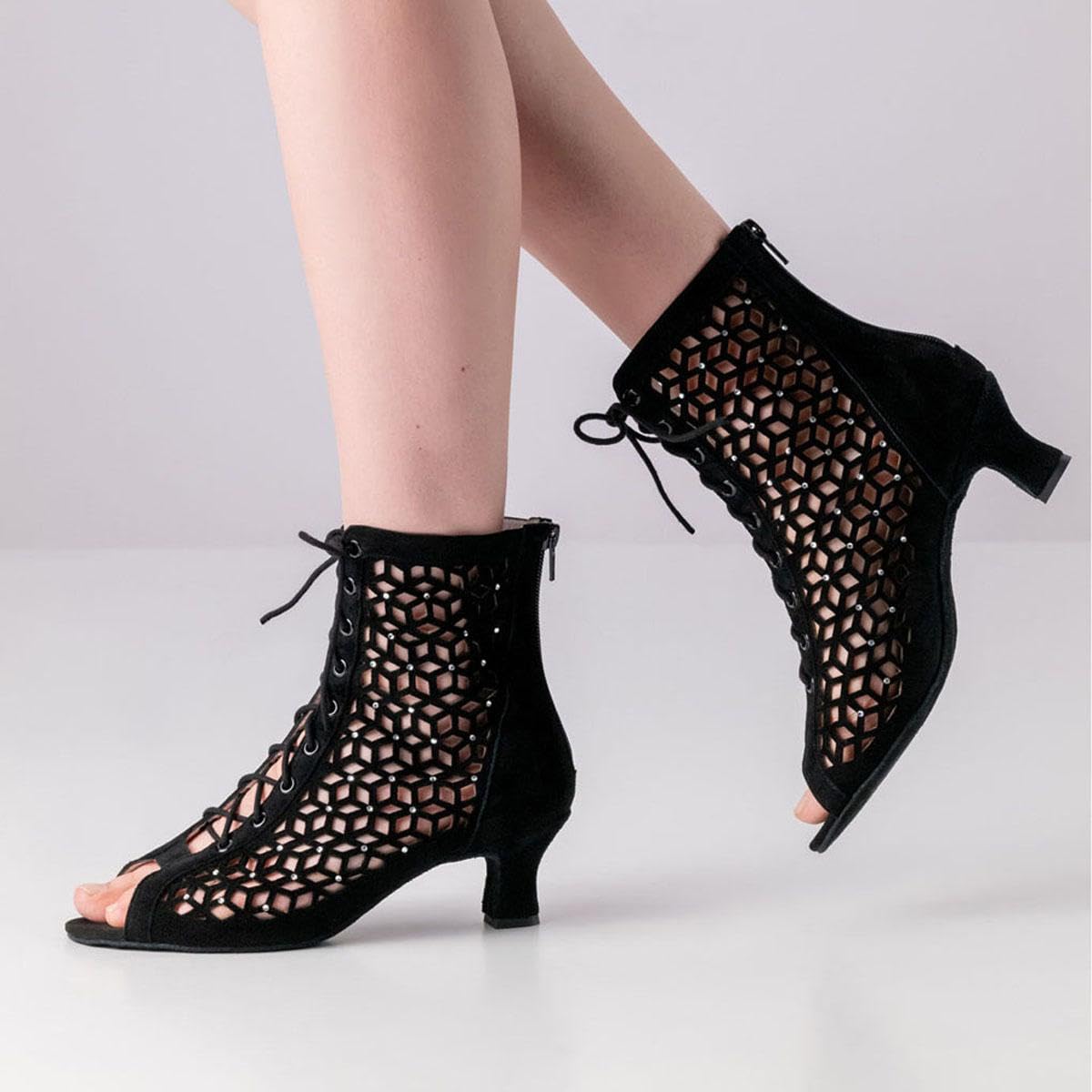 anna-kern-elaine-tanzstiefel-damen-schwarz-5-cm-strass image 2