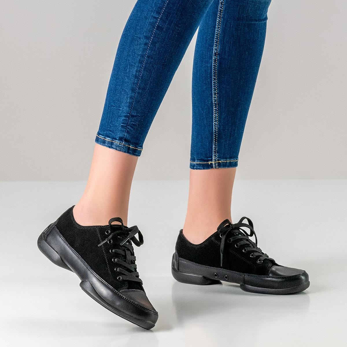 anna-kern-145-dance-sneaker-damen-schwarz-veloursleder image 5