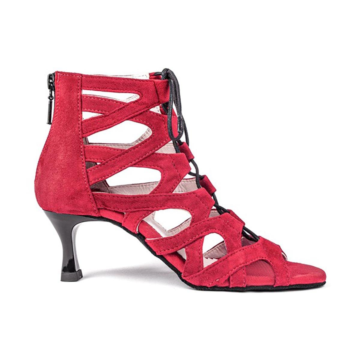 portdance-latin-pd804n-damentanzschuhe-rot-nubuck-5-cm image 2