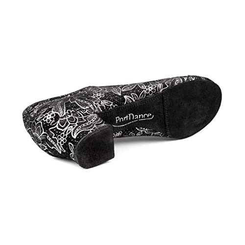 portdance-pd706-trainer-schwarz-wei-4-cm-leder-rauhleder image 6