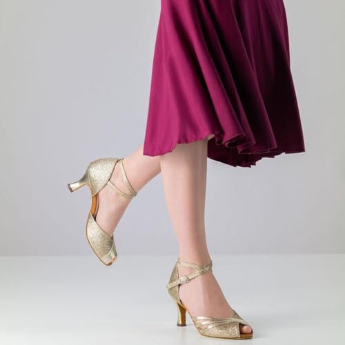 anna-kern-charlize-tanzschuhe-gold-brokat-6-cm-flare image 8