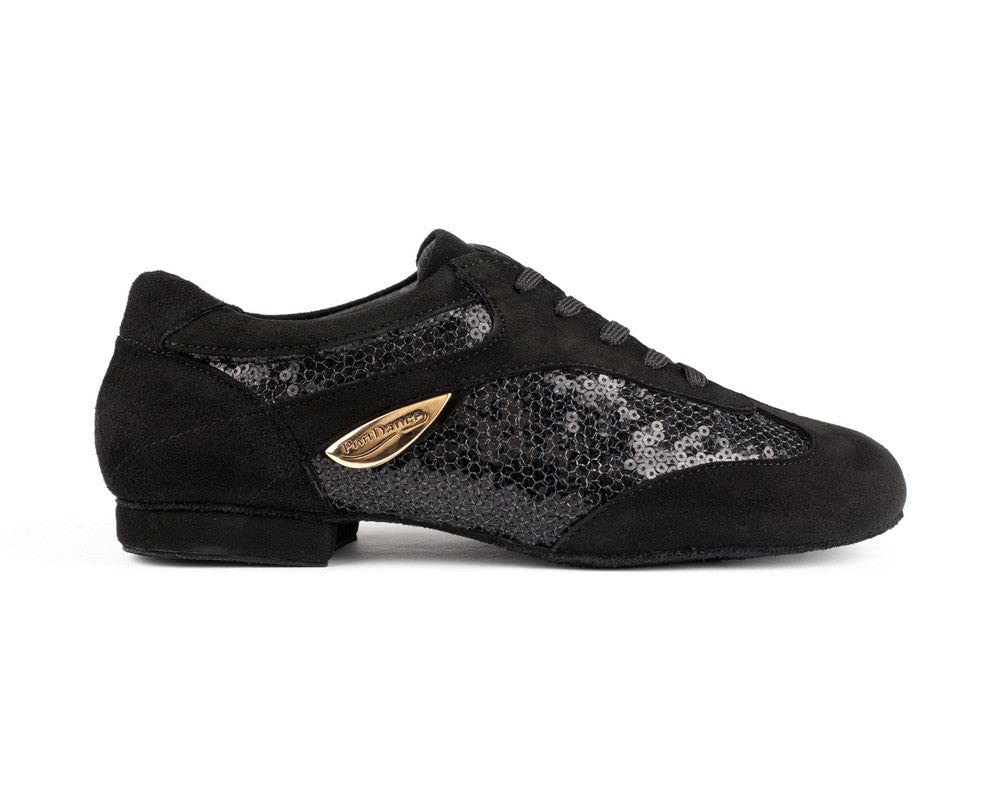 portdance-pd01-fashion-dance-sneaker-schwarz-mit-pailletten image 1