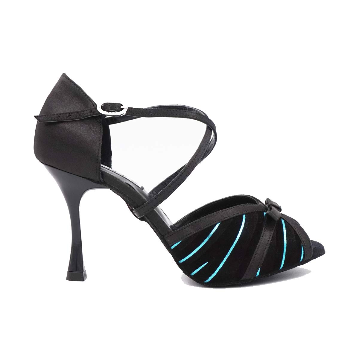 portdance-latin-pd506-latein-tanzschuhe-schwarz-blau-7-cm-gr-36 image 2