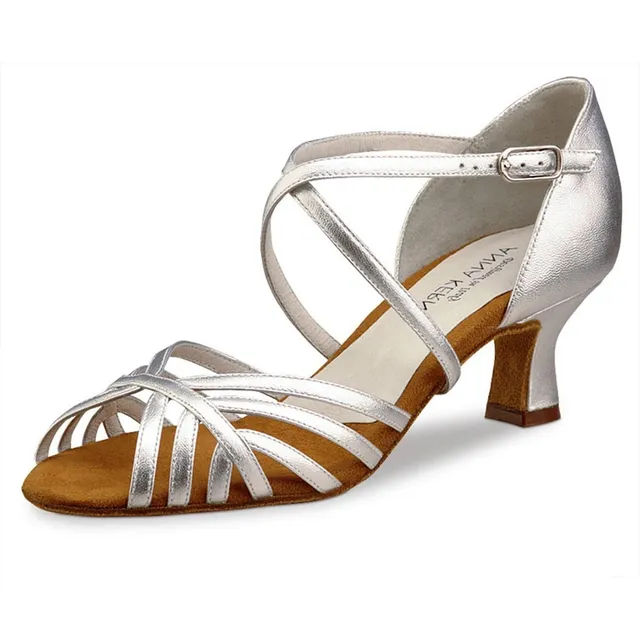 anna-kern-908-50-tanzschuhe-silber-leder-5cm-absatz image 1