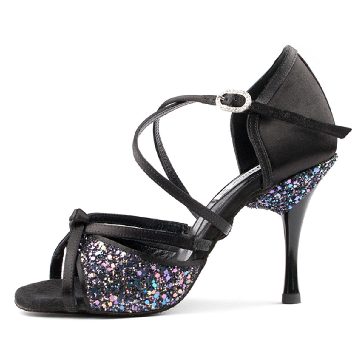 portdance-latin-pd801-pro-tanzschuhe-satin-schwarz-37-7-5cm image 1