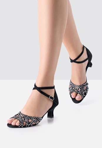 anna-kern-clemence-tanzschuh-schwarz-strass-5-cm-flare-absatz image 6