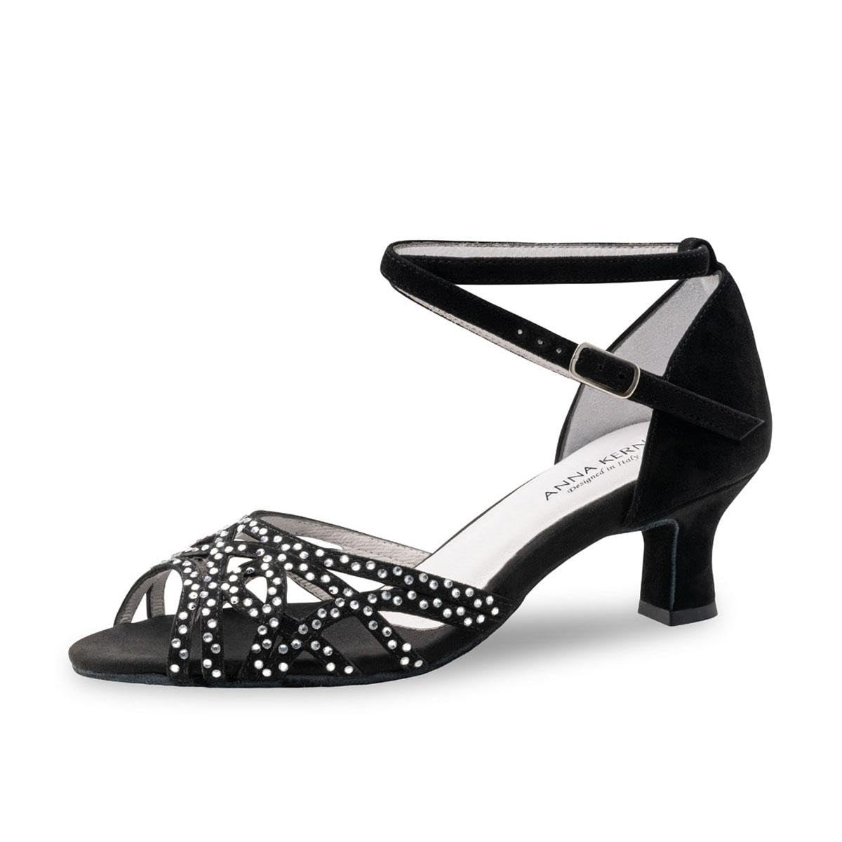 anna-kern-clemence-tanzschuh-schwarz-strass-5-cm-flare-absatz image 1